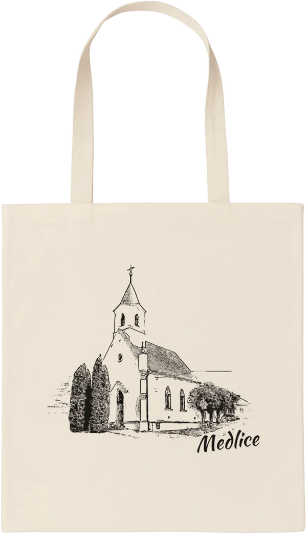 Taška s kresbou: Medlice, kaple sv. Cyrila a Metoděje (perokresba)