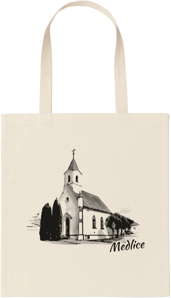 Taška s kresbou: Medlice, kaple sv. Cyrila a Metoděje (rytina)
