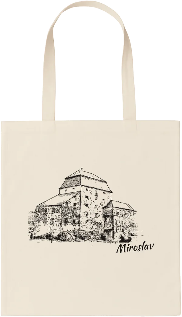 Taška s kresbou: Miroslav, zámek (perokresba)